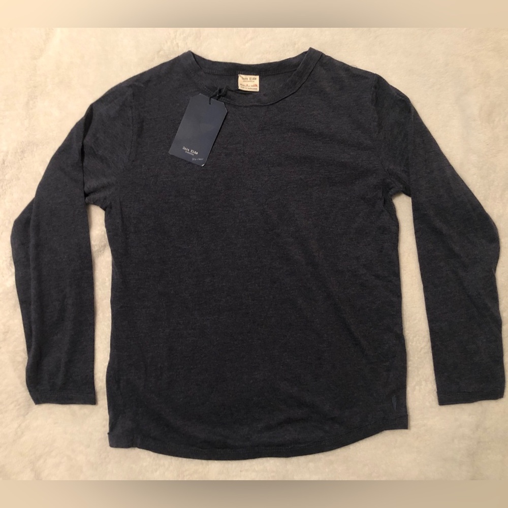 Navy/gray Zara kids basic soft long sleeve tee